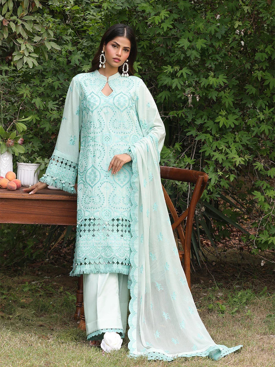 SALITEX - CHIKANKARI CAMBRIC EMBROIDERED SUIT