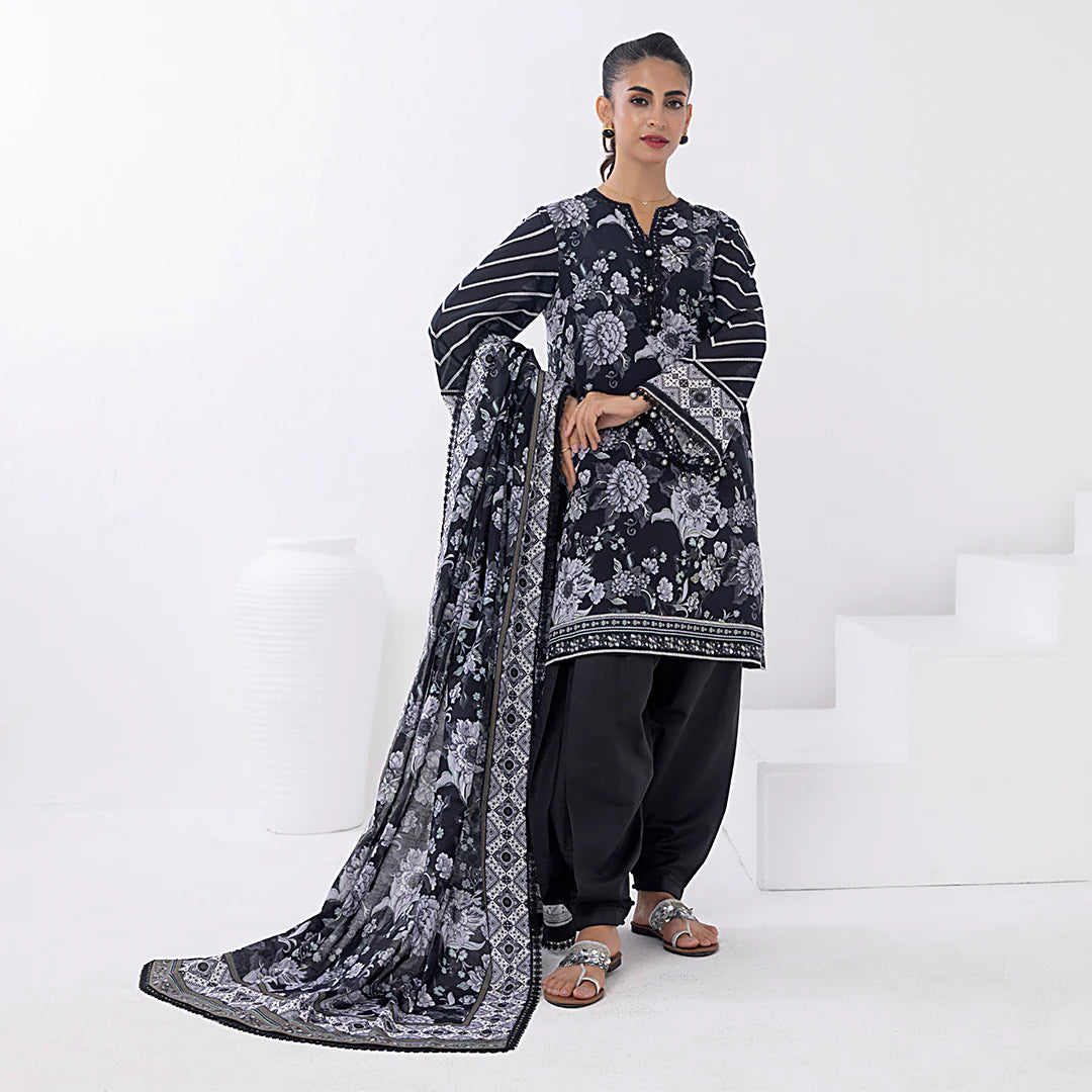 Sana & Sara - 3PC UNSTITCHED - LAWN PRINTED SUITS