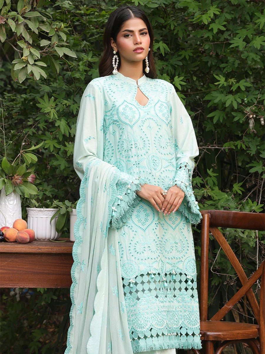 SALITEX - CHIKANKARI CAMBRIC EMBROIDERED SUIT