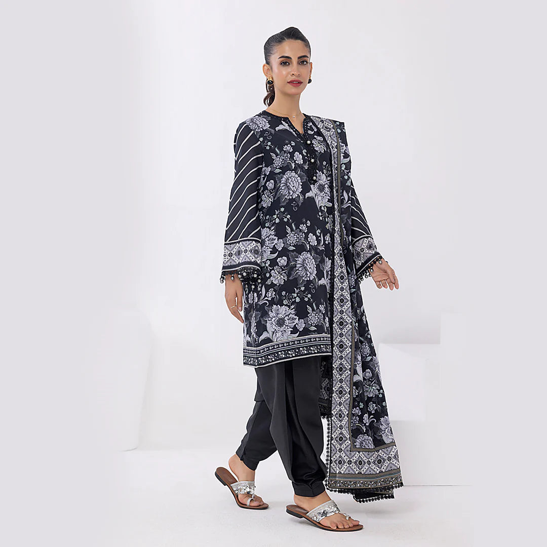 Sana & Sara - 3PC UNSTITCHED - LAWN PRINTED SUITS