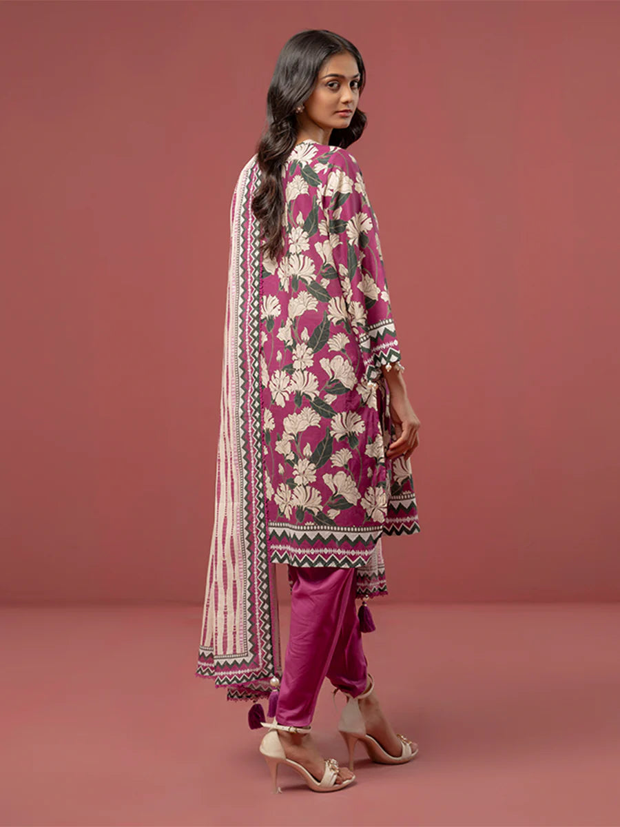 Salitex - 3pc Unstitched - Printed Cambric Suit