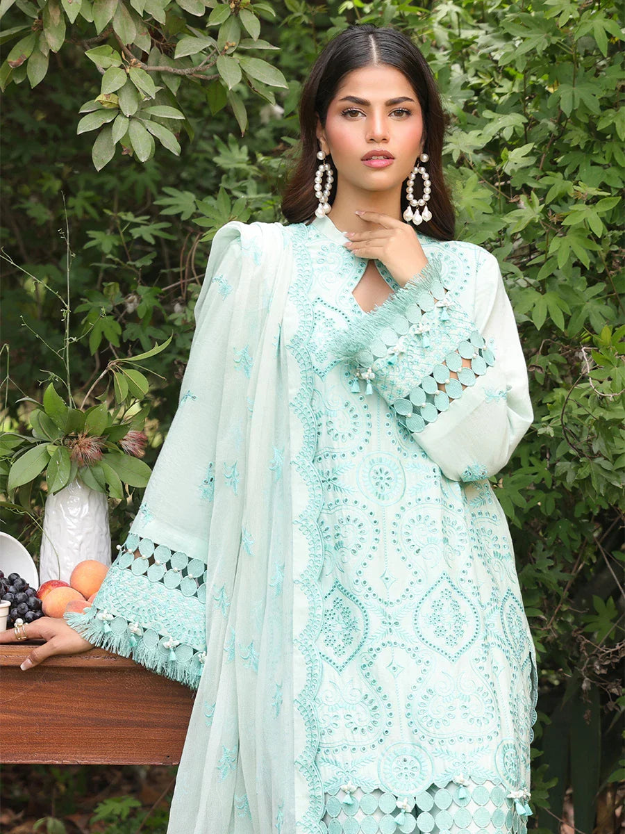 SALITEX - CHIKANKARI CAMBRIC EMBROIDERED SUIT