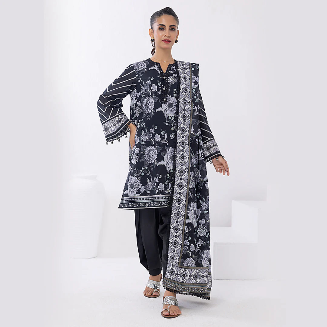 Sana & Sara - 3PC UNSTITCHED - LAWN PRINTED SUITS