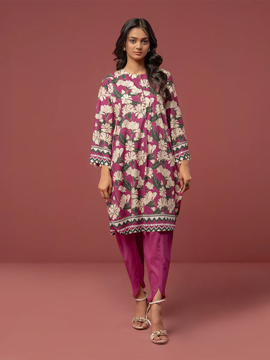 Salitex - 3pc Unstitched - Printed Cambric Suit