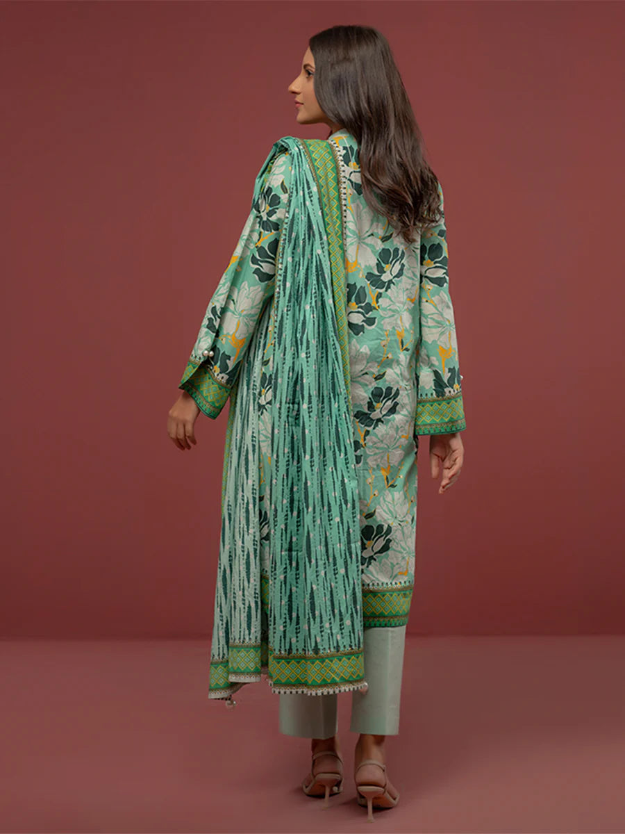 Salitex - 3pc Unstitched - Printed Cambric Suit