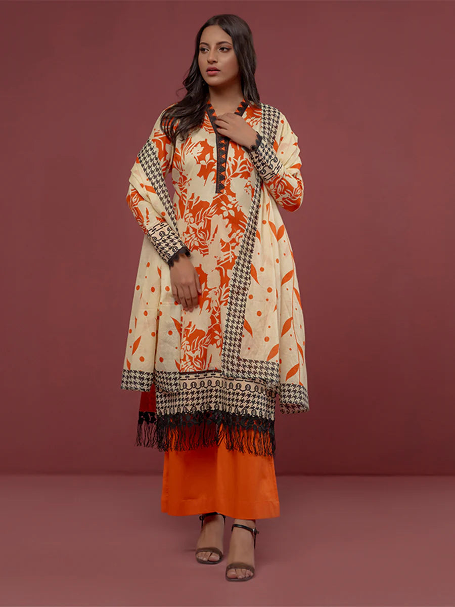 Salitex - 3pc Unstitched - Printed Cambric Suit