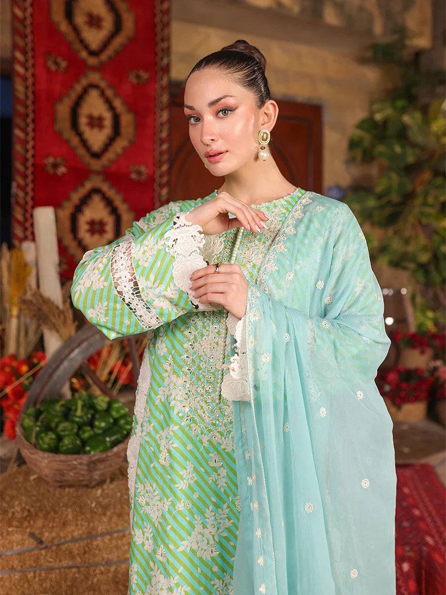 SALITEX - BREEZIA - EMBROIDERED LUXURY CAMBRIC UNSTITCHED 3PCS