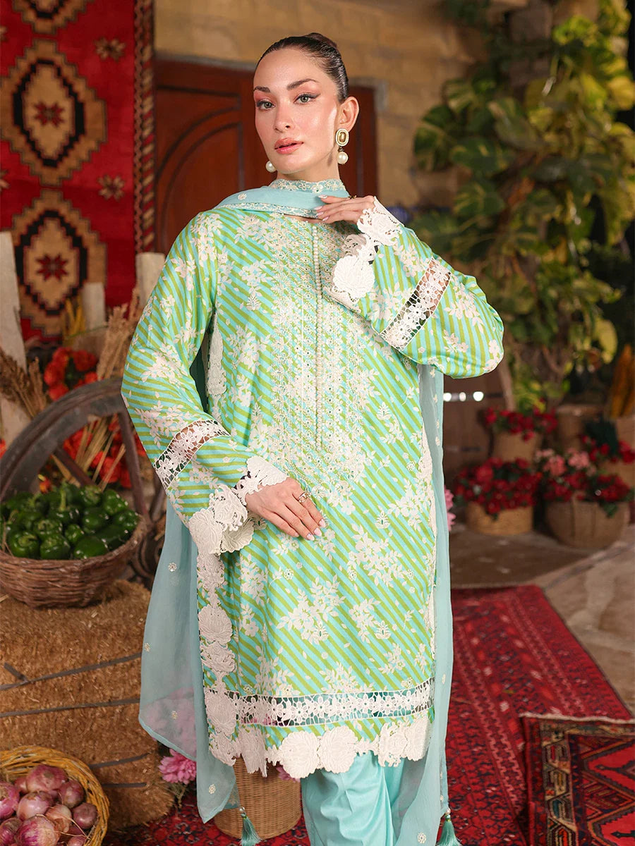 SALITEX - BREEZIA - EMBROIDERED LUXURY CAMBRIC UNSTITCHED 3PCS