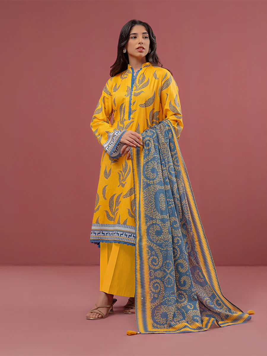 Salitex - 3pc Unstitched - Printed Cambric Suit