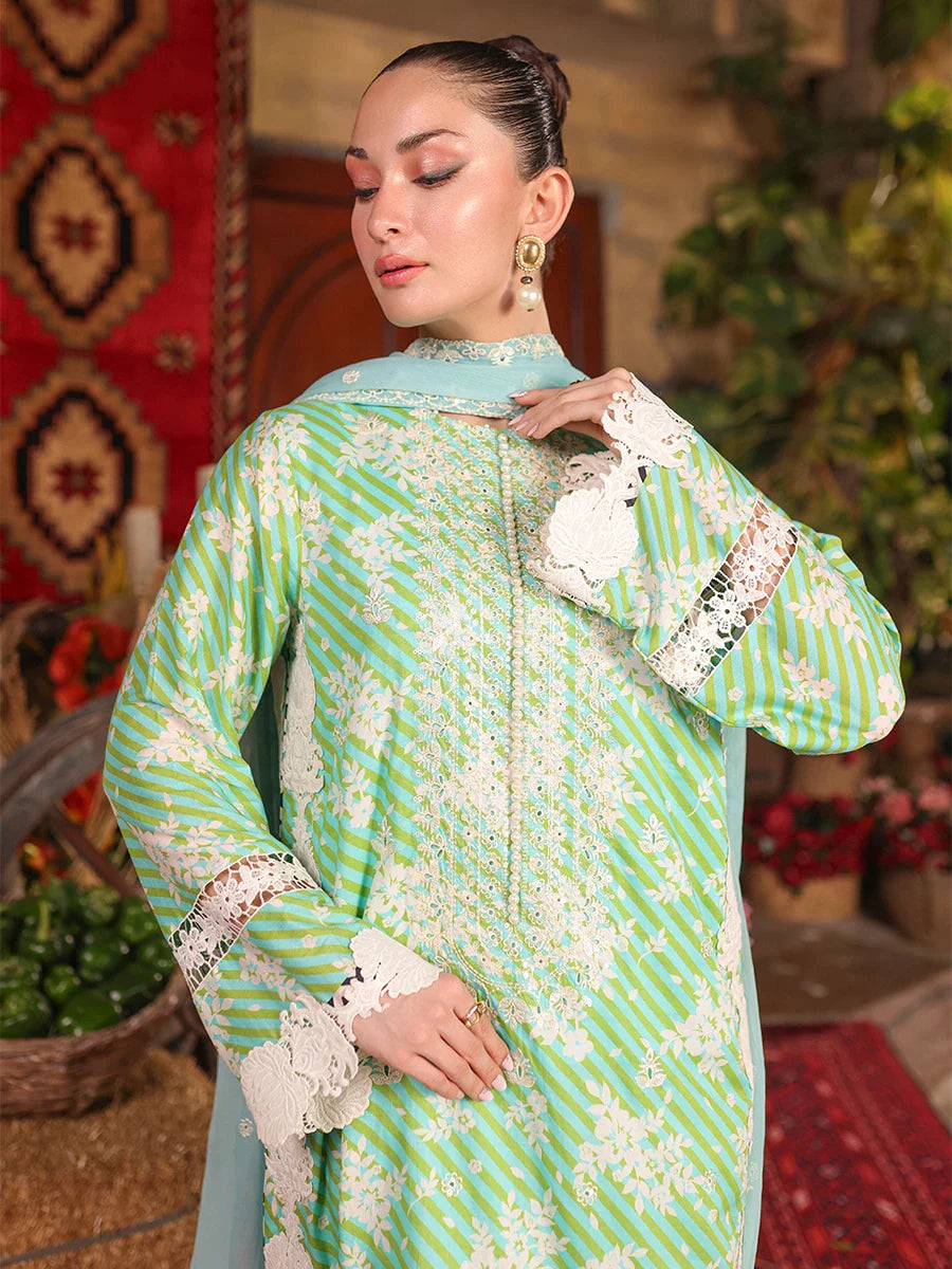 SALITEX - BREEZIA - EMBROIDERED LUXURY CAMBRIC UNSTITCHED 3PCS