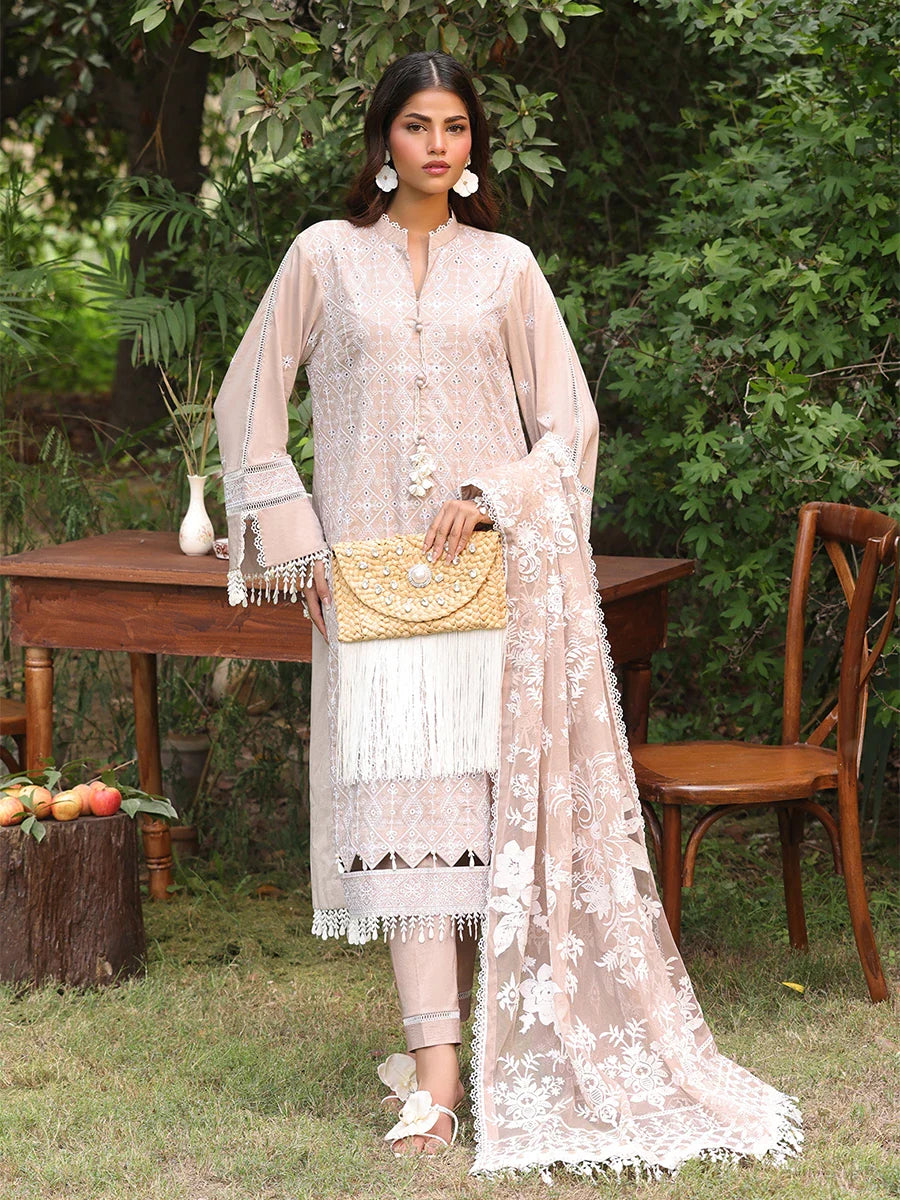 SALITEX - CHIKANKARI CAMBRIC EMBROIDERED SUIT