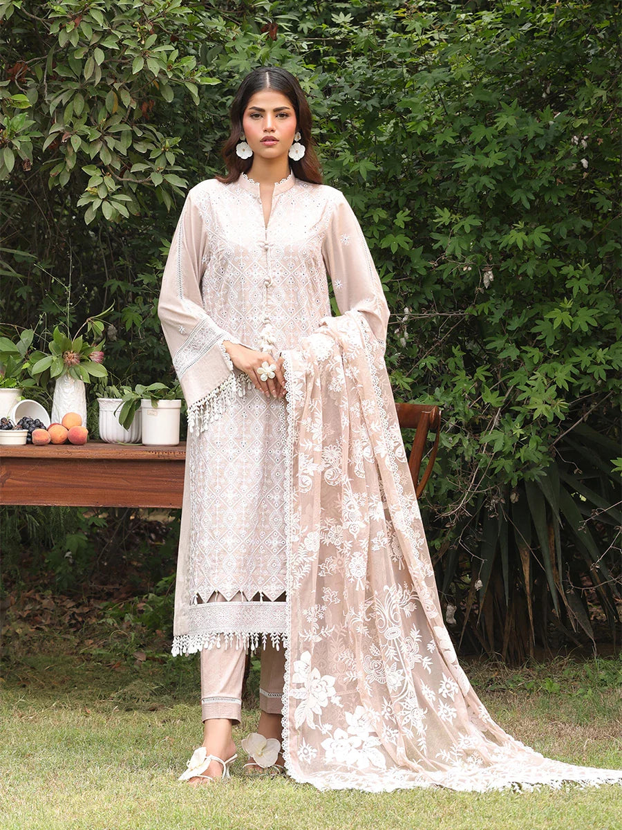 SALITEX - CHIKANKARI CAMBRIC EMBROIDERED SUIT