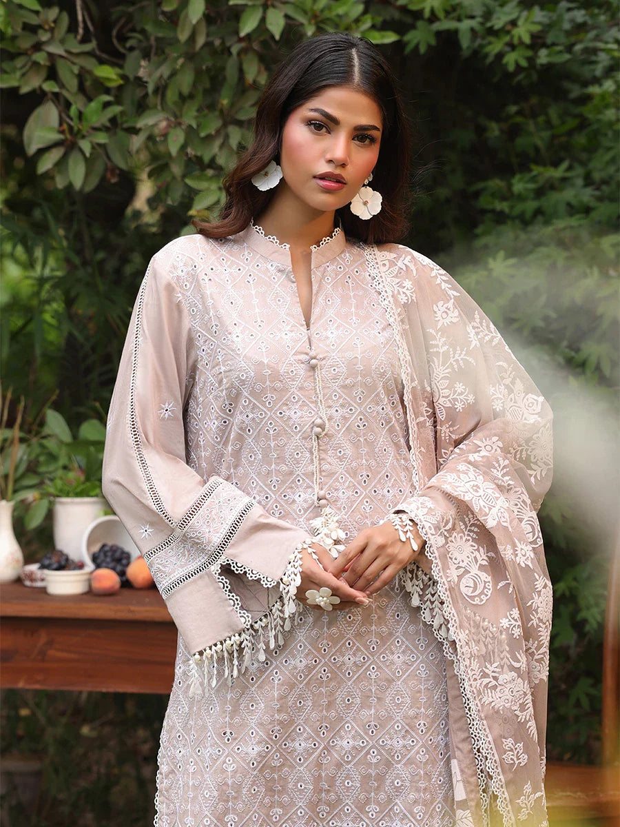 SALITEX - CHIKANKARI CAMBRIC EMBROIDERED SUIT