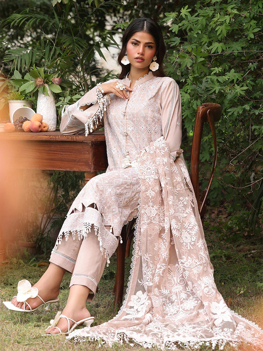 SALITEX - CHIKANKARI CAMBRIC EMBROIDERED SUIT