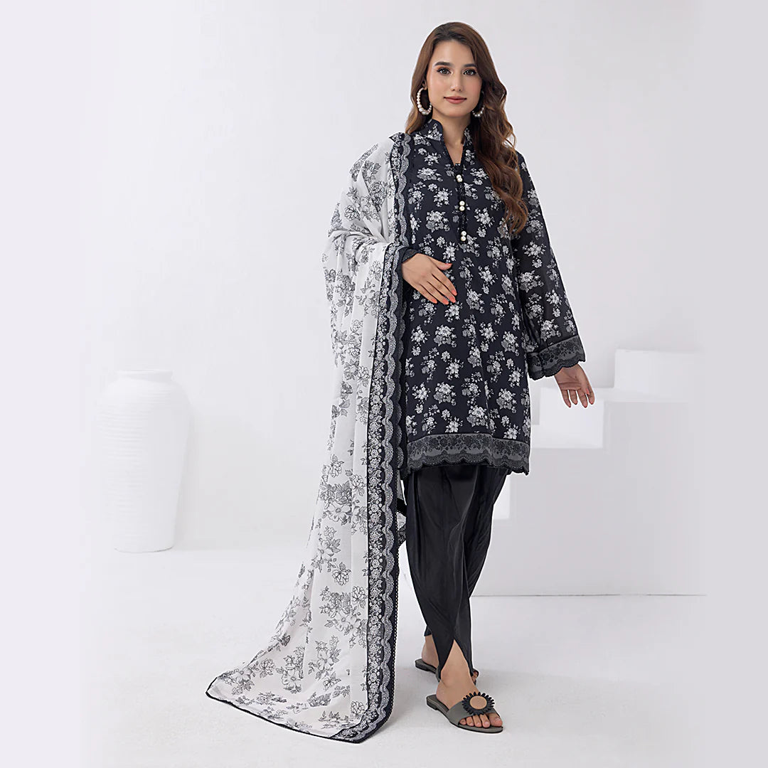 Sana & Sara - 3PC UNSTITCHED - LAWN PRINTED SUITS