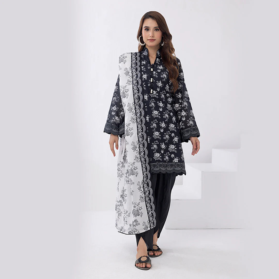 Sana & Sara - 3PC UNSTITCHED - LAWN PRINTED SUITS