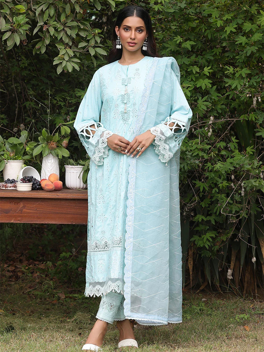 SALITEX - CHIKANKARI CAMBRIC EMBROIDERED SUIT