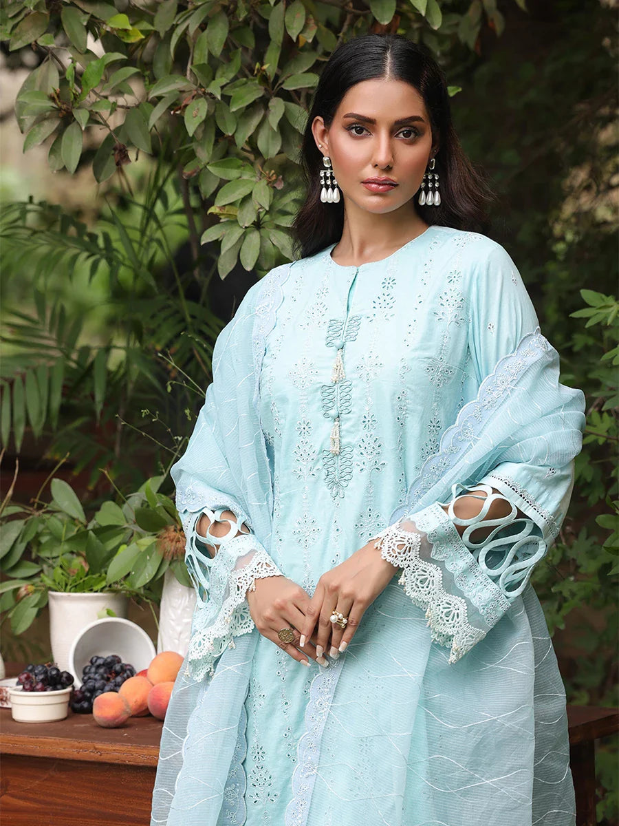 SALITEX - CHIKANKARI CAMBRIC EMBROIDERED SUIT