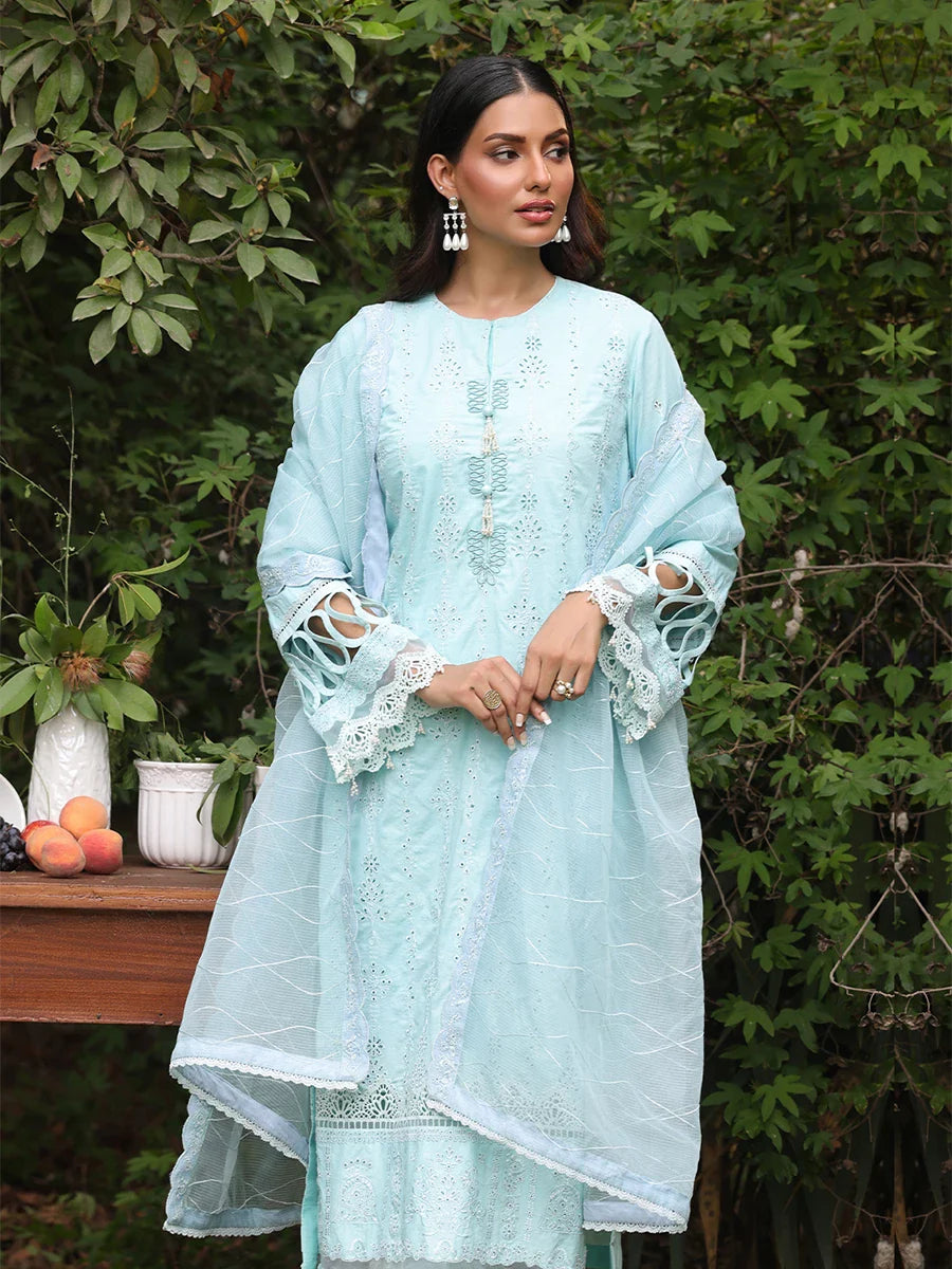 SALITEX - CHIKANKARI CAMBRIC EMBROIDERED SUIT