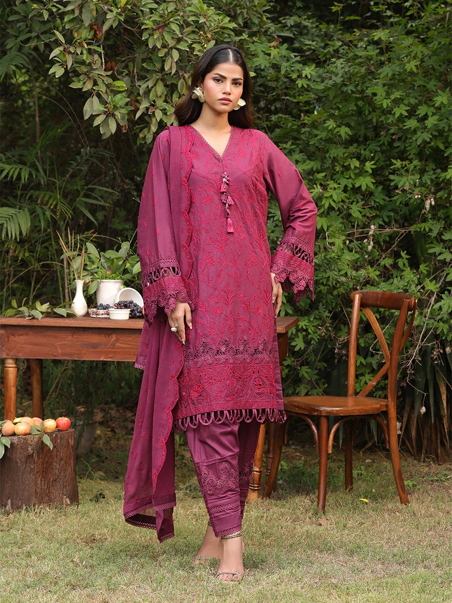 SALITEX - CHIKANKARI CAMBRIC EMBROIDERED SUIT