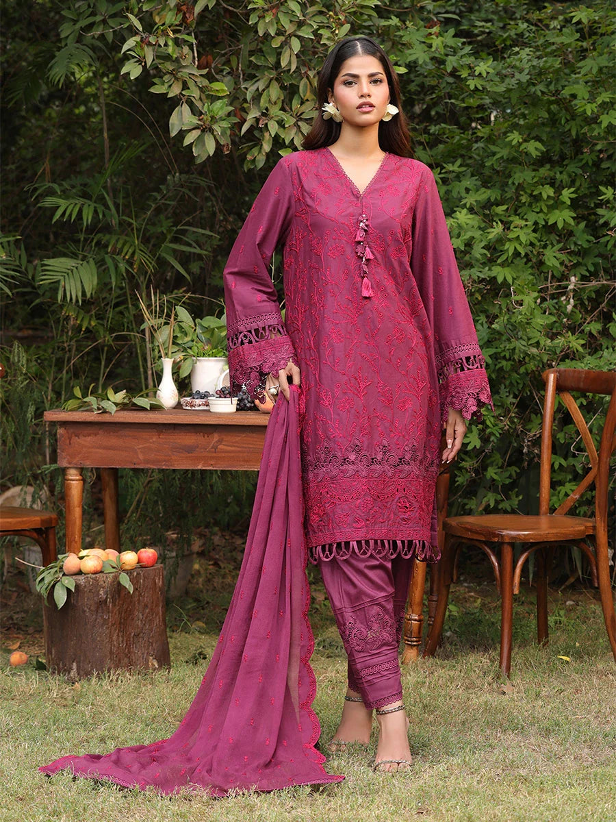 SALITEX - CHIKANKARI CAMBRIC EMBROIDERED SUIT