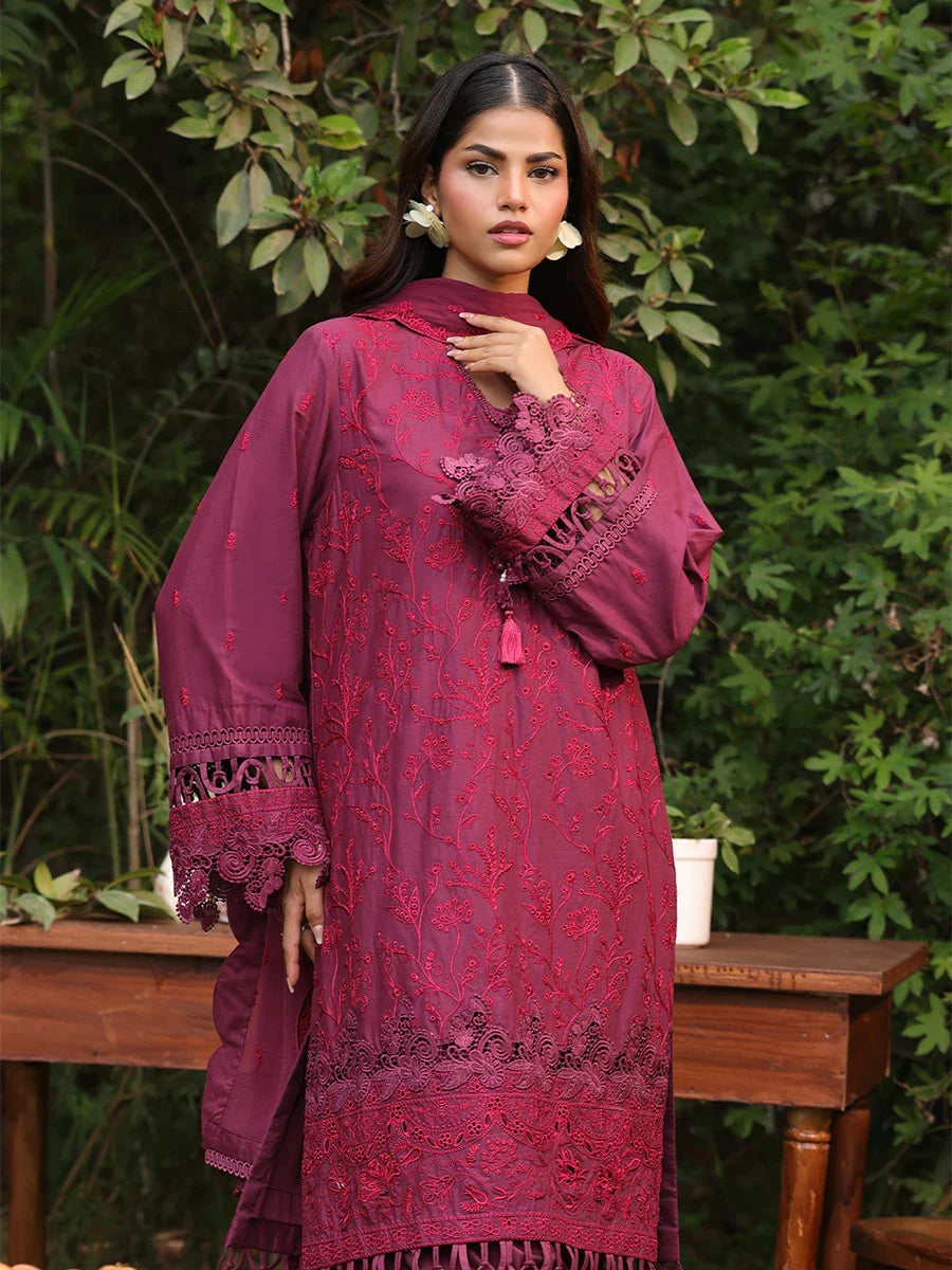 SALITEX - CHIKANKARI CAMBRIC EMBROIDERED SUIT