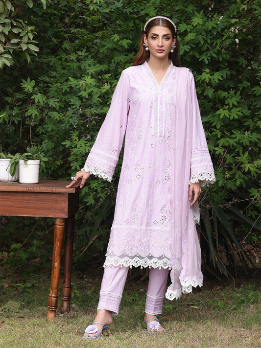 SALITEX - CHIKANKARI CAMBRIC EMBROIDERED SUIT