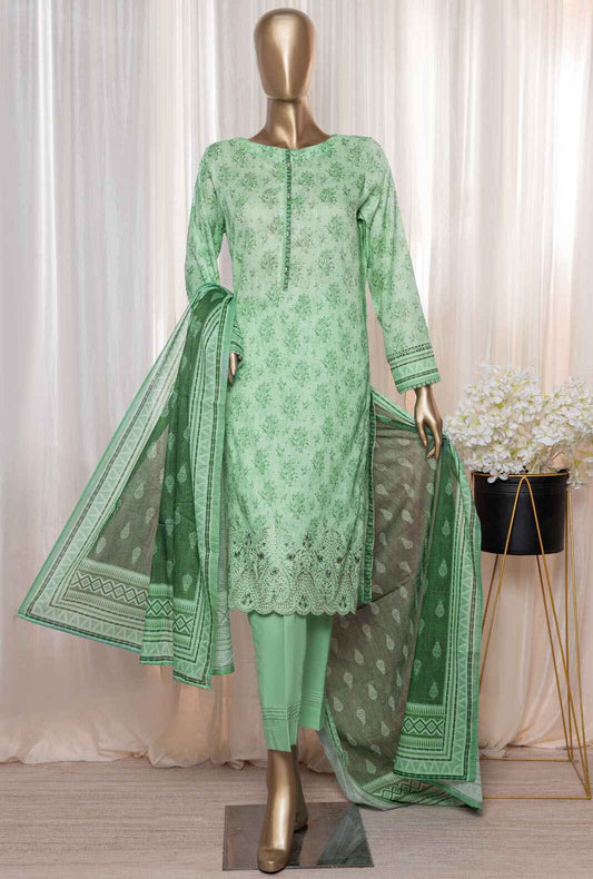 3 Piece Unstitched - Asasa Premium Embroidered Suit- AEL-84 Vol-05