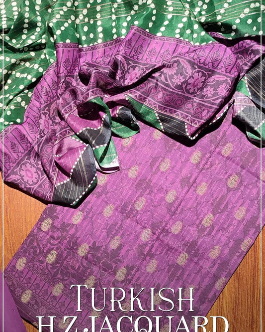 H.Z Premium - 3Pc Turkish Jacquard Lawn