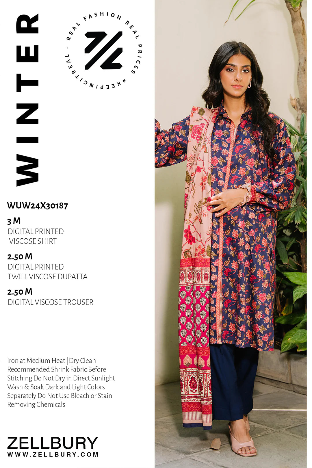 ZELLBURY - Shirt Shalwar Dupatta - 0187