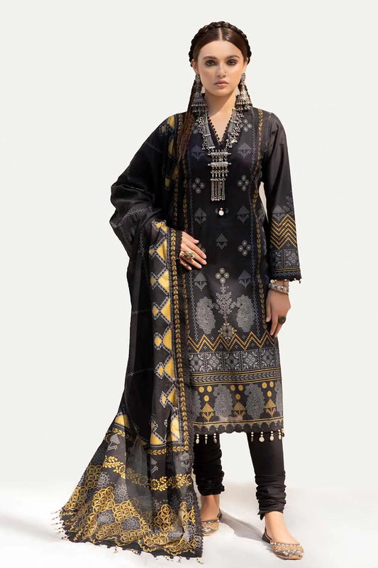 3PC Unstitched Printed Lawn Suit CL-42140