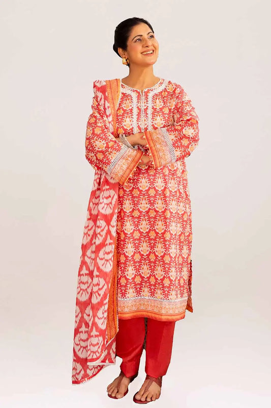 3PC Unstitched Printed Lawn Suit CL-42294 B