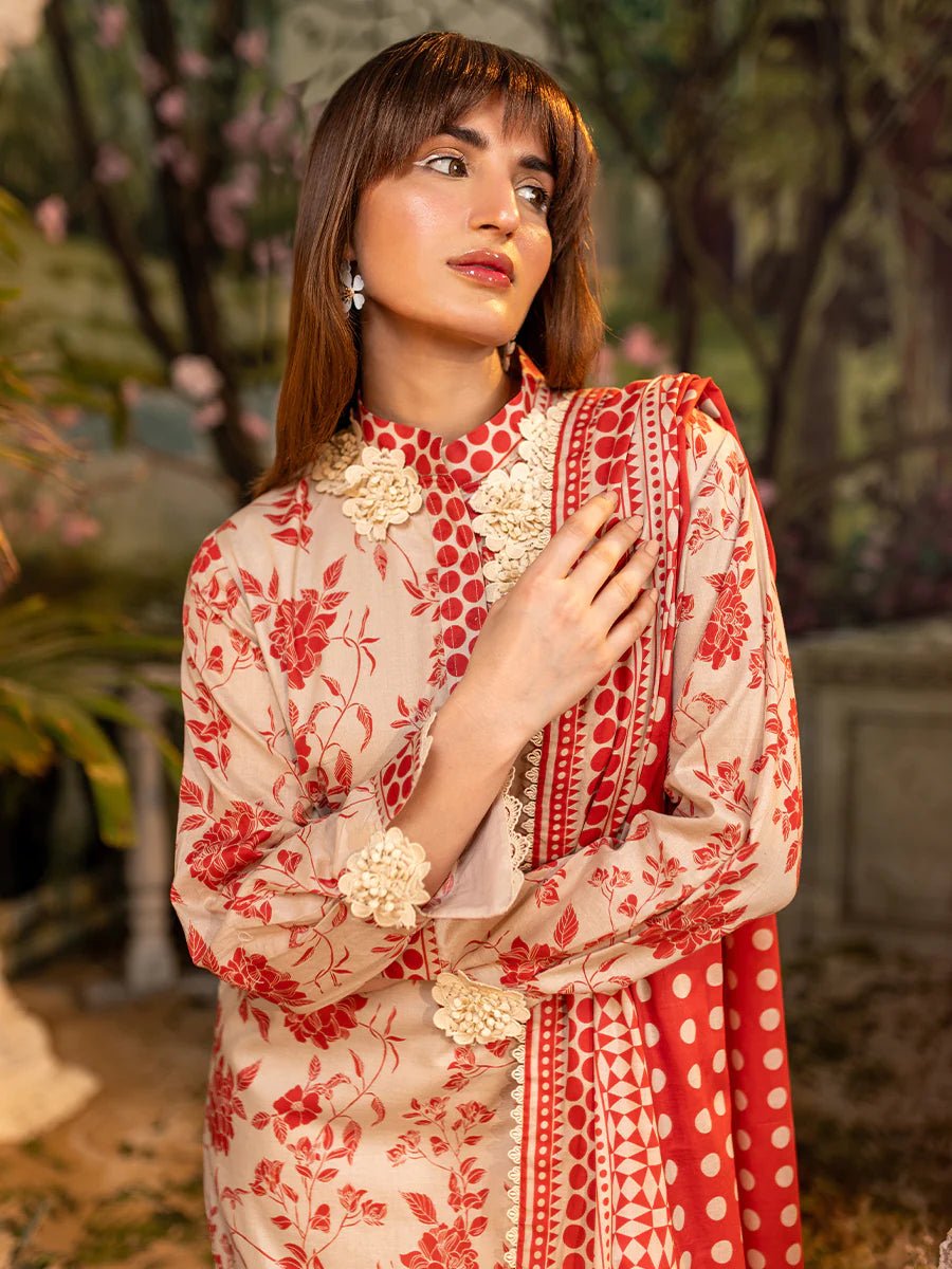 3pc Unstitched Lawn Suit