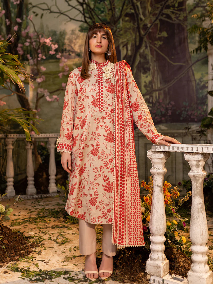 3pc Unstitched Lawn Suit