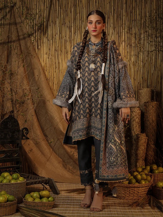 2pc Unstitched - Printed Lawn Silk