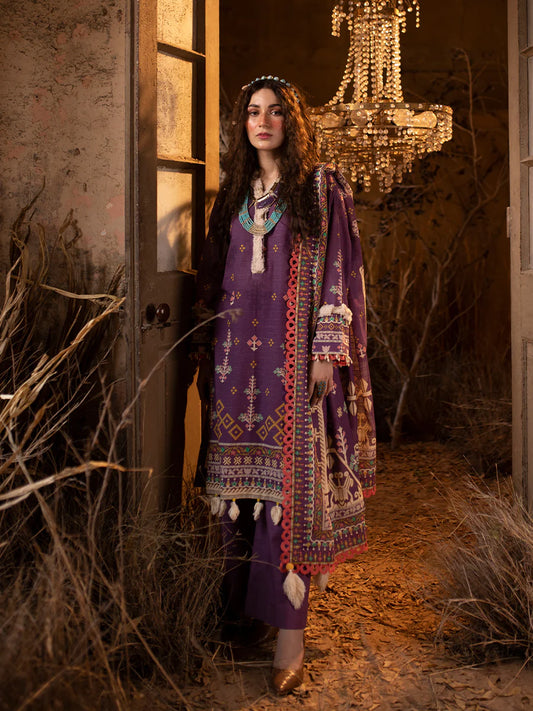2pc Unstitched - Printed Lawn Silk