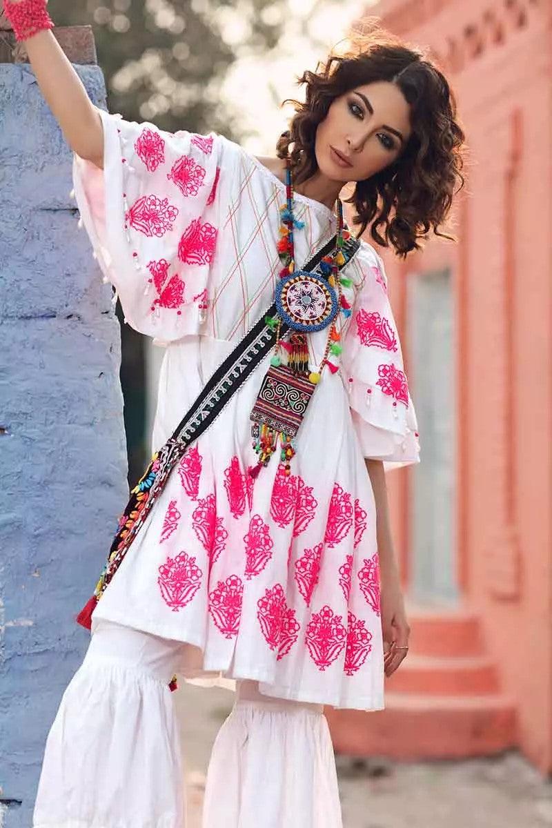 GulAhmed - Unstitched 1Pc - Embroidered Printed Lawn Shirt - GS-09 - Pehnawa Exclusive