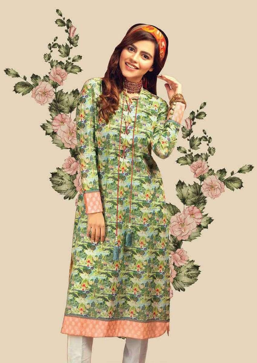 GulAhmed - Unstitched 1Pc - Printed Lawn Shirt - SL-652 - Pehnawa Exclusive