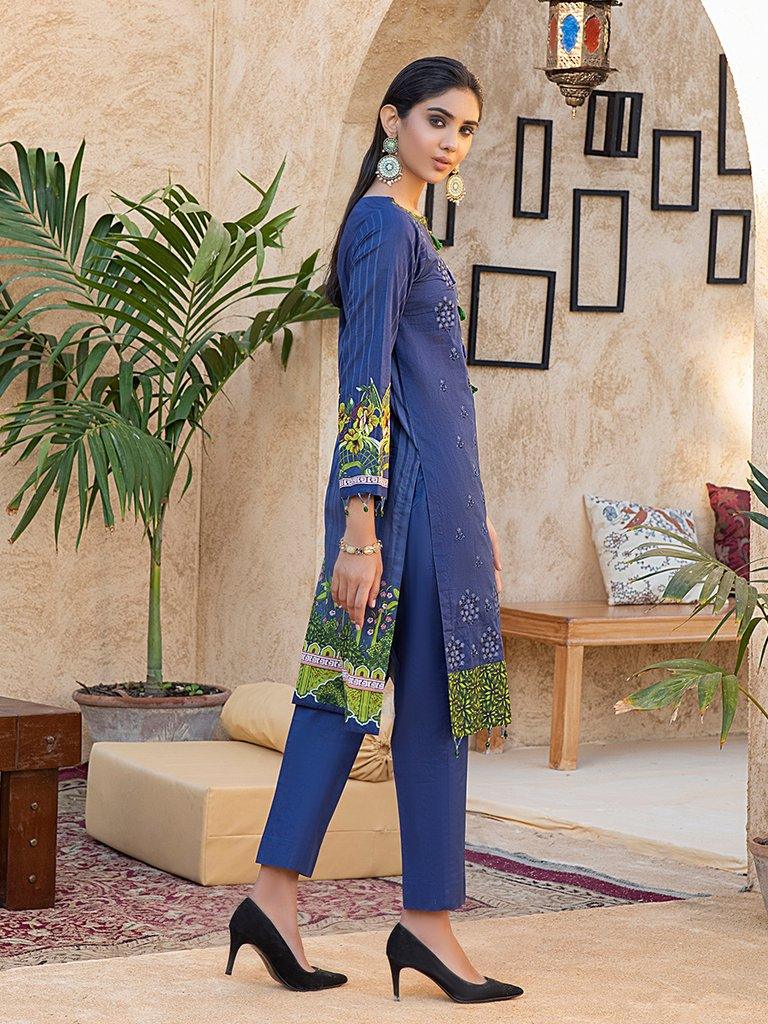 Salitex - Unstitched 3pcs Embroidered Shirt with Monar Dupatta with Dyed Trouser - Rococo (D-Sweet Berry) - Pehnawa Exclusive