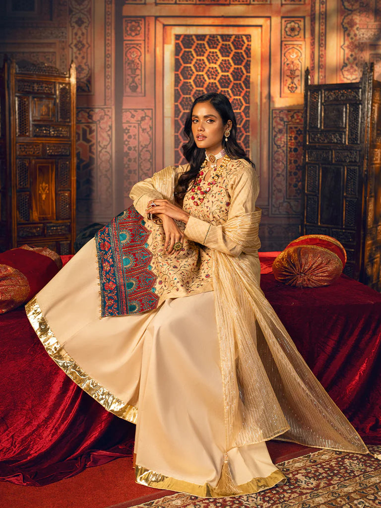 Salitex - Unstitched 3pc - Dyed Embroidered Jacquard Suit- Mehr-e-Gul WK-01161UT - Pehnawa Exclusive