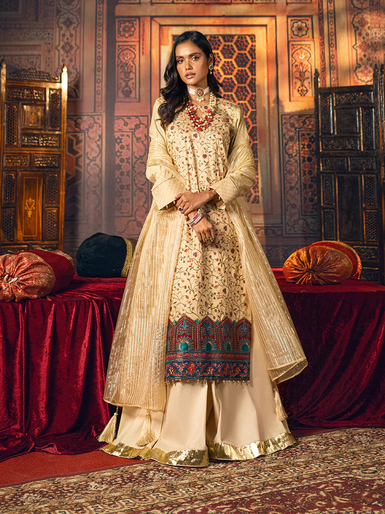 Salitex - Unstitched 3pc - Dyed Embroidered Jacquard Suit- Mehr-e-Gul WK-01161UT - Pehnawa Exclusive